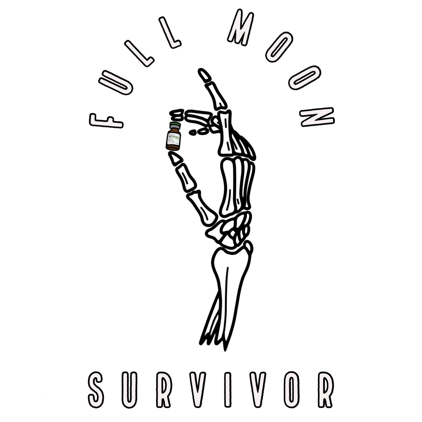 Full Moon Survivor Sticker