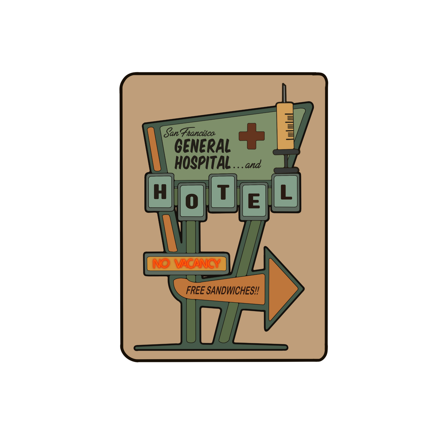 General Hotel Sticker